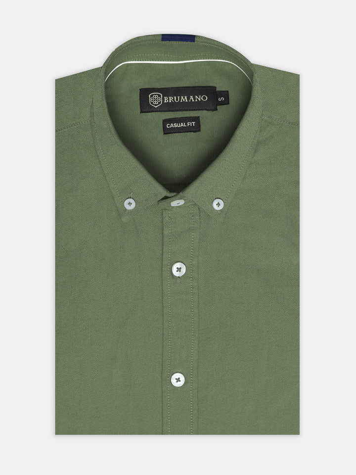 Olive Green Oxford Button Down Shirt