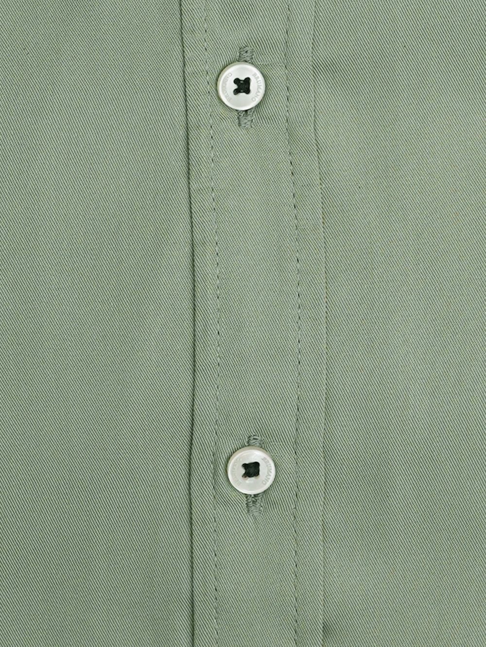 Olive Green Twill Button Down Shirt
