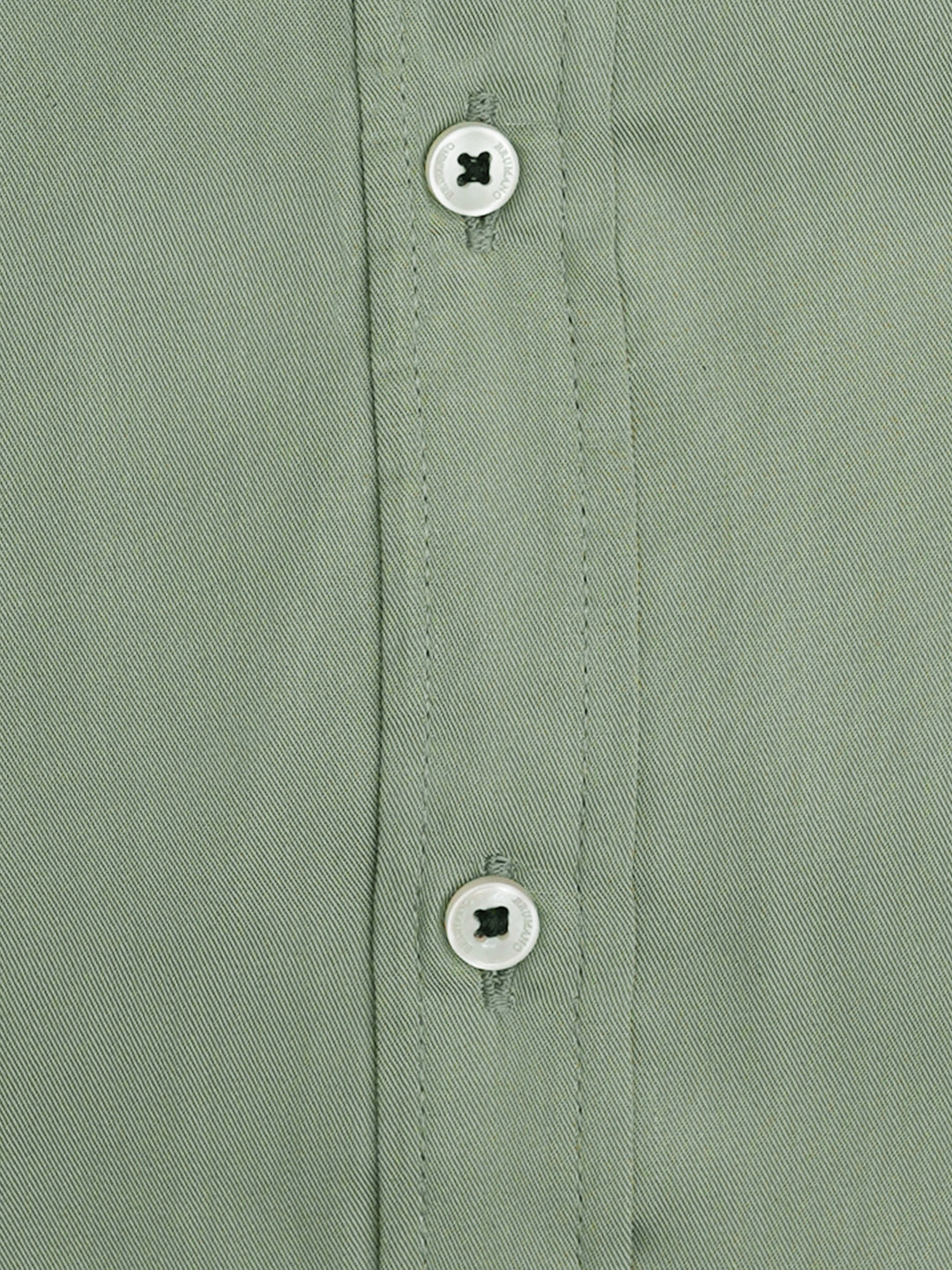 Olive Green Twill Button Down Shirt