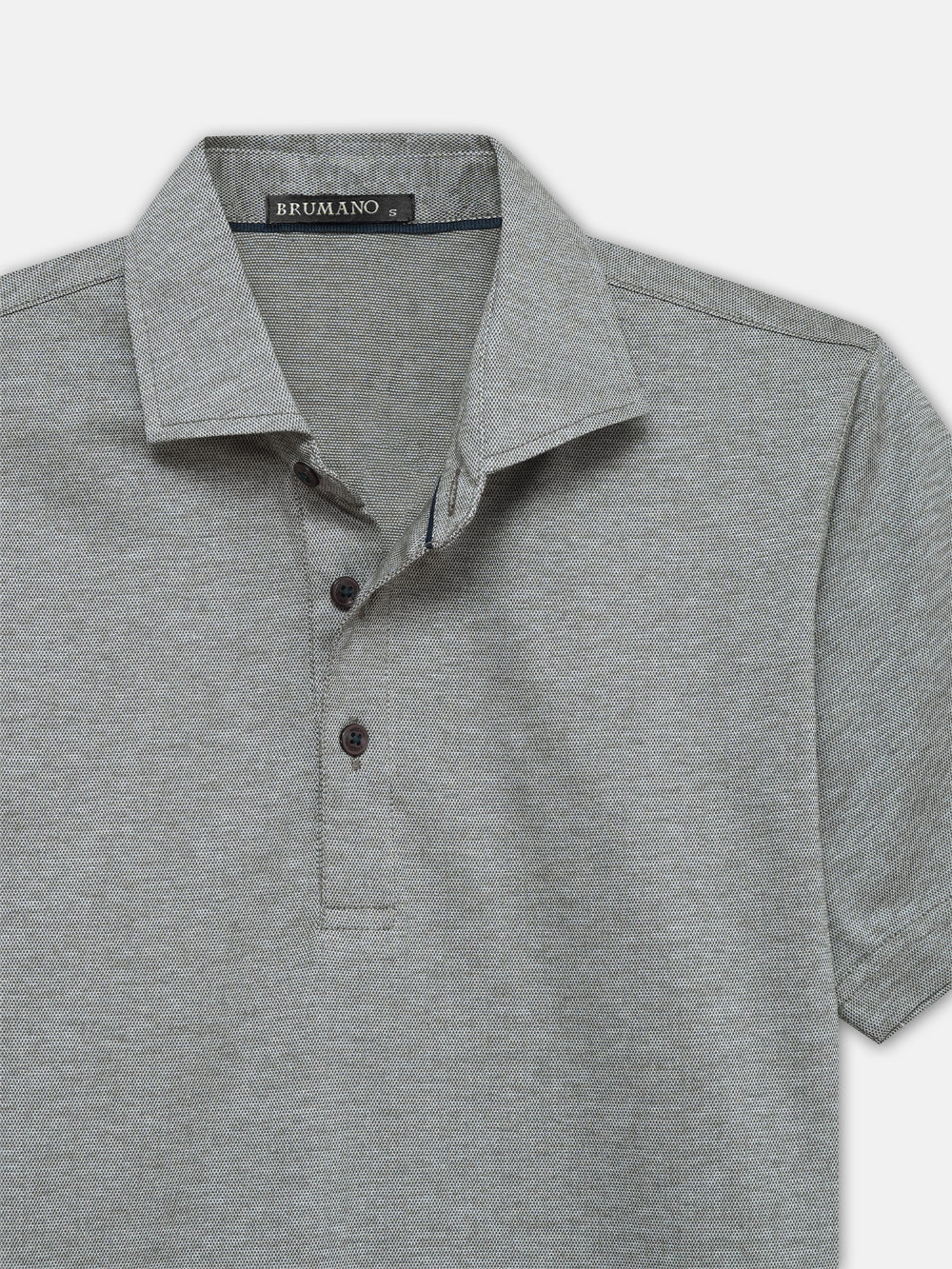 Olive structured polo with cutaway collar brumano pakistan1