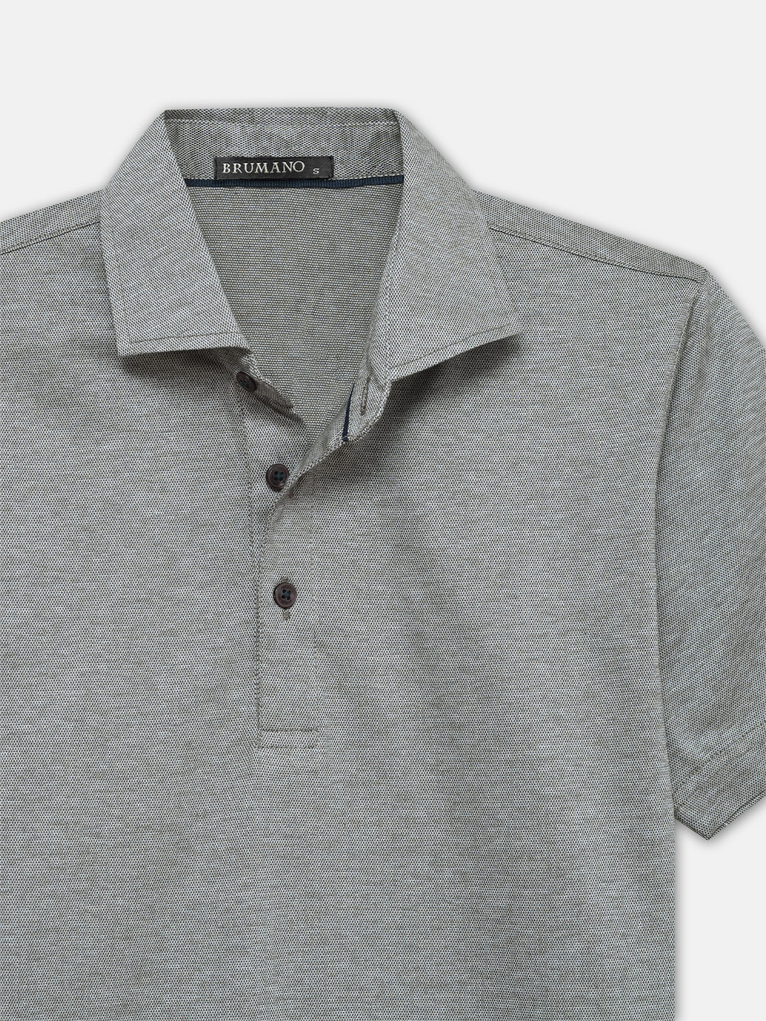 Olive Structured Polo With Cutaway Collar