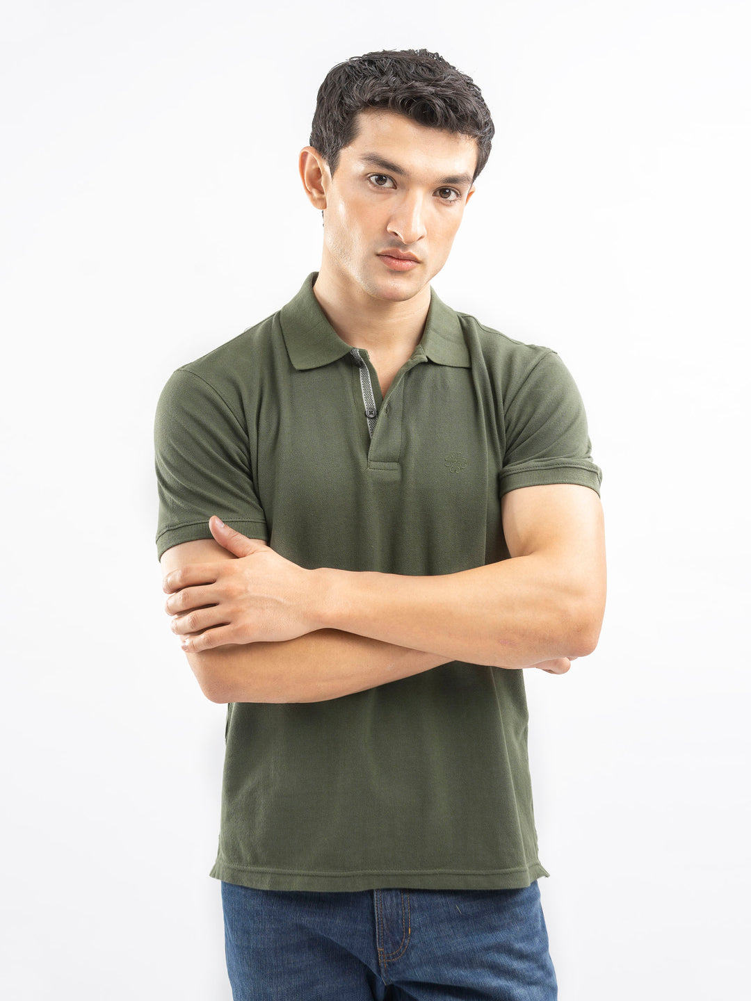 Olive Green 100% Cotton Pique Polo