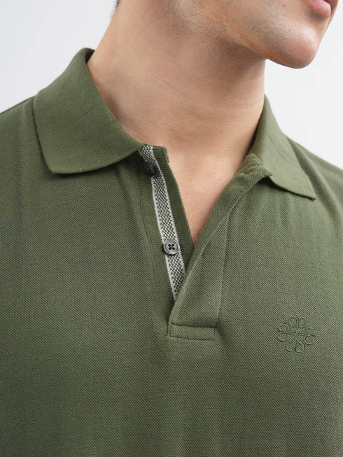 Olive Green 100% Cotton Pique Polo