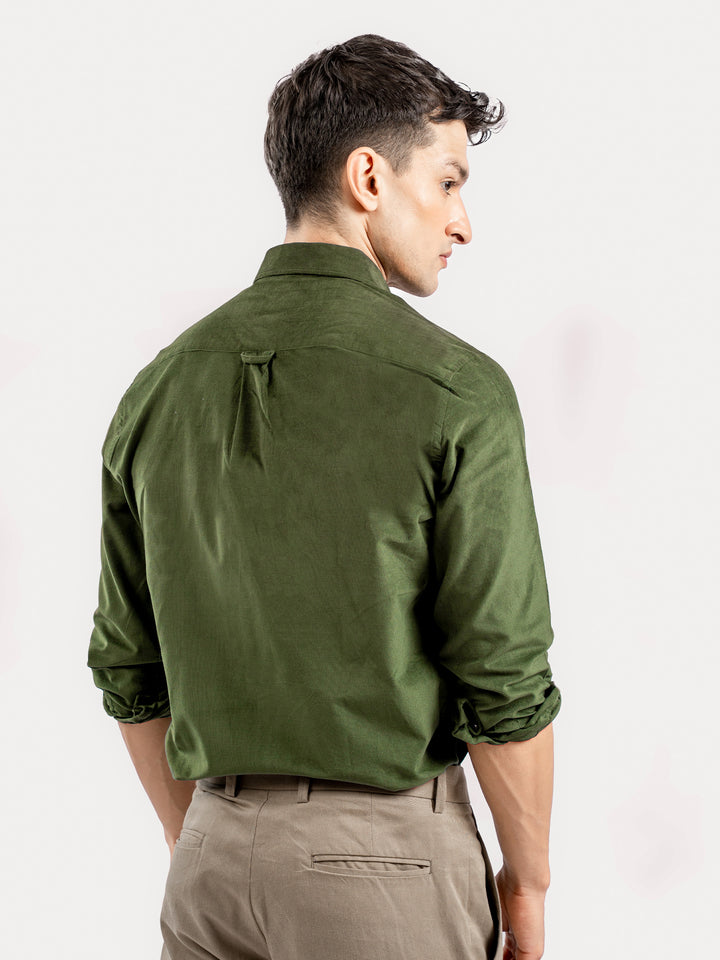 Olive Green Corduroy Shirt