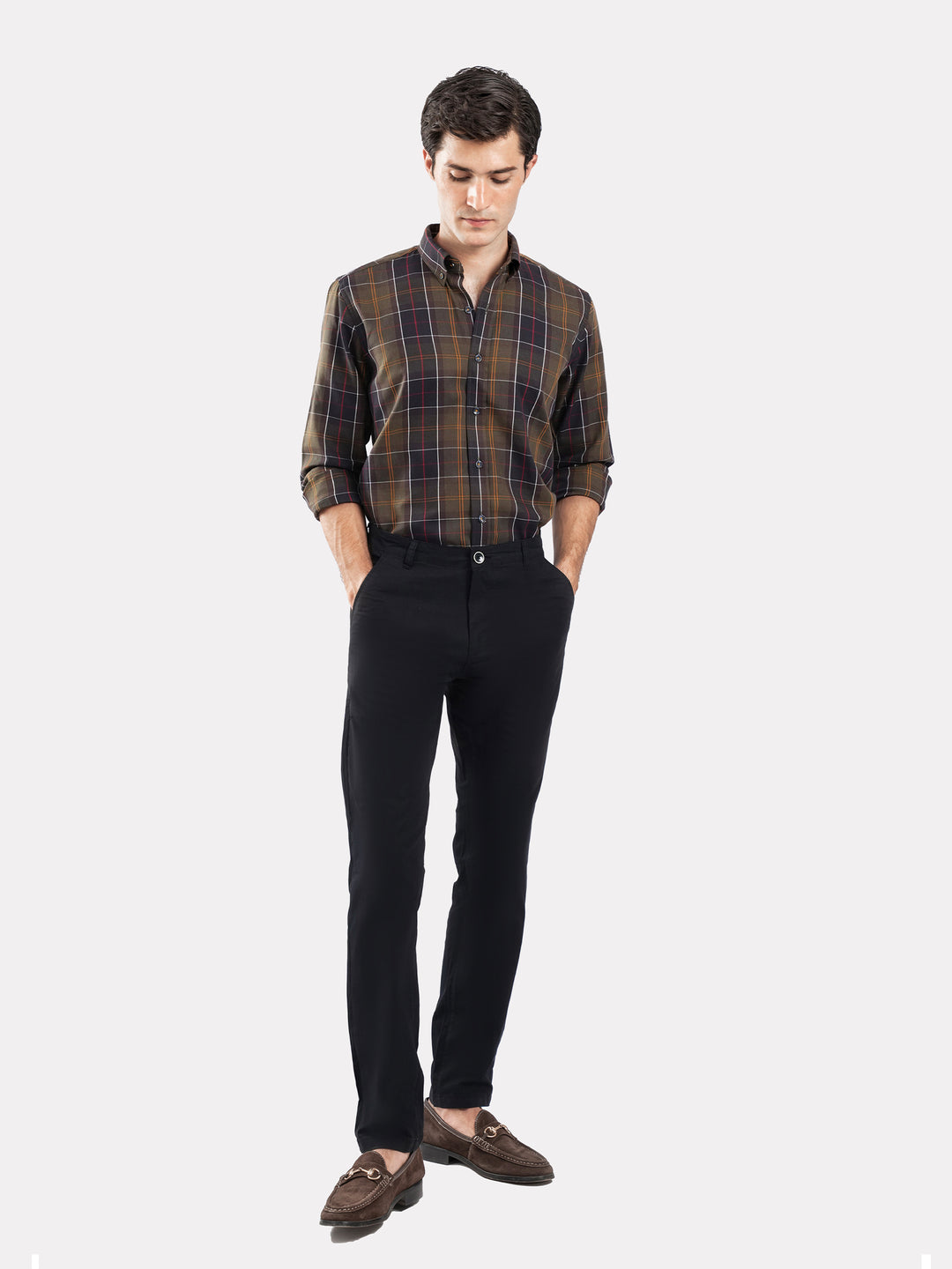 Olive Green Large Checkered Shirt