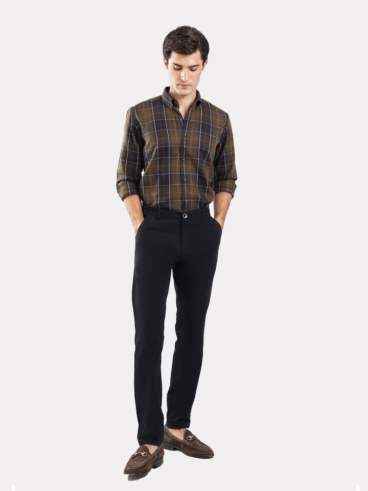 Olive Green Large Checkered Shirt