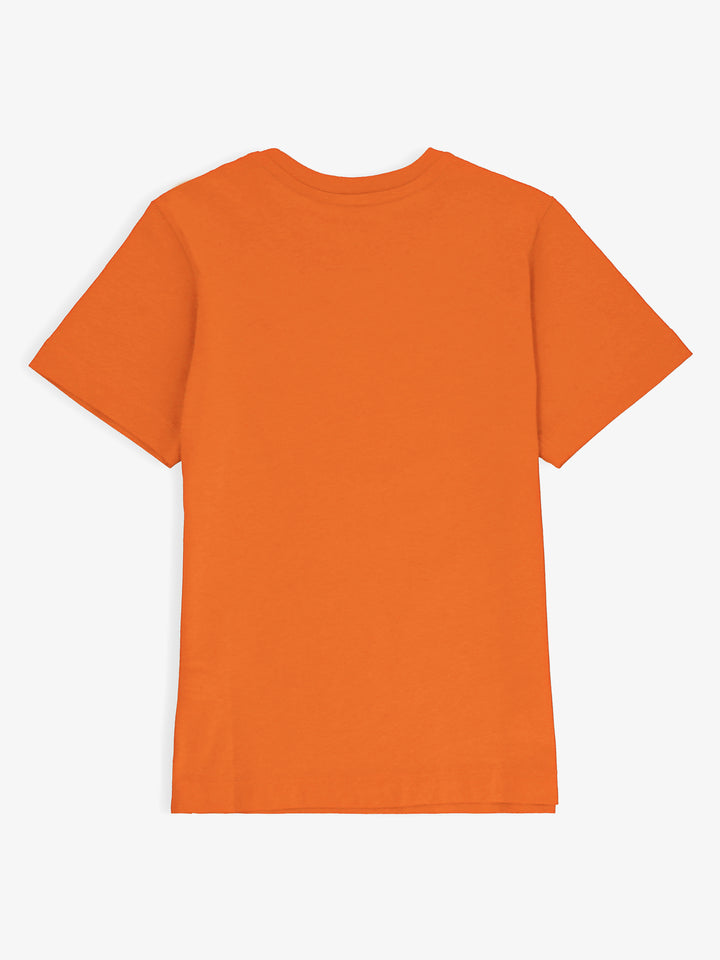 orange and green nike shirt