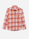 Orange Checkered Flannel Casual Shirt - Junior