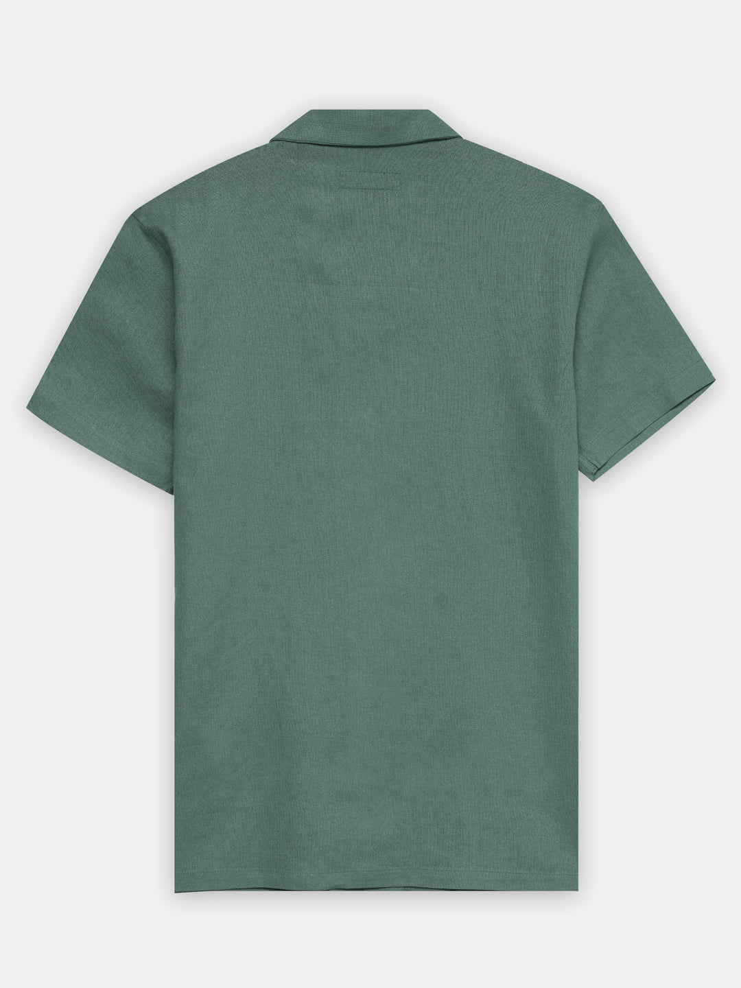 Pine Green Linen Half Sleeve Cuban Collar Shirt