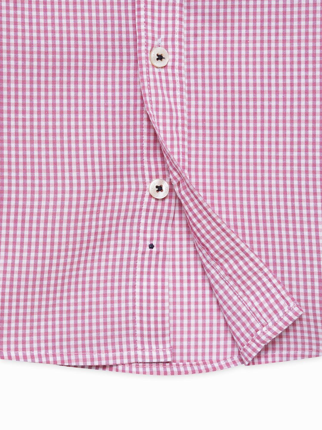 Pink Gingham Checkered Casual Shirt - Junior