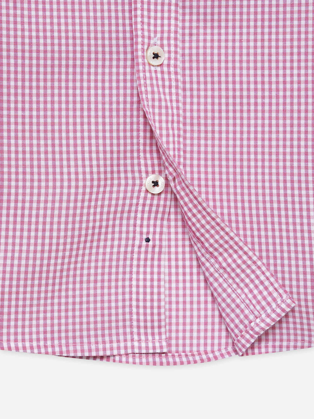 Pink Gingham Checkered Casual Shirt - Junior