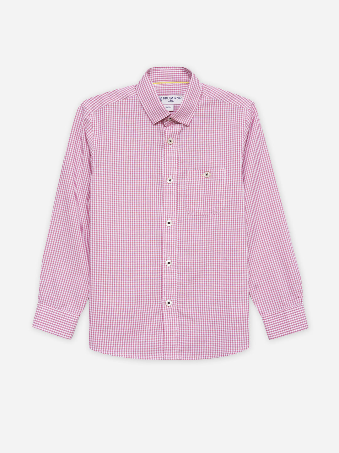 Pink Gingham Checkered Casual Shirt - Junior