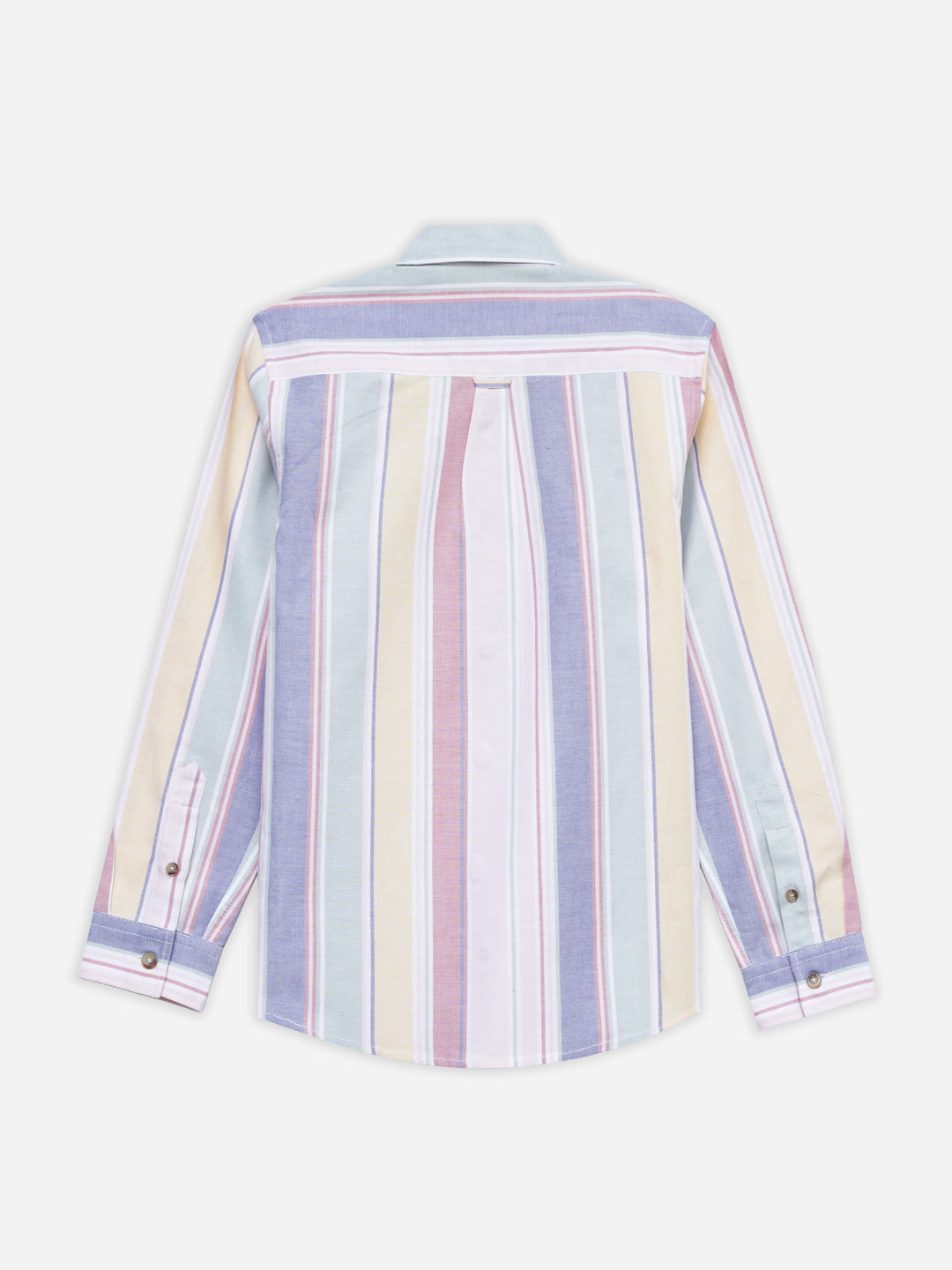 Pink Multicolor Striped Oxford Shirt - Junior