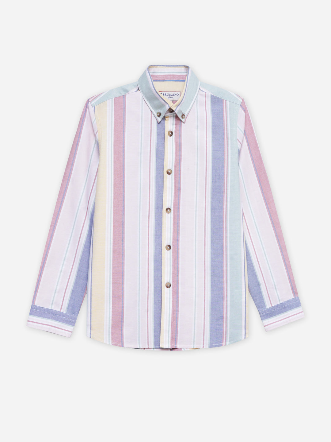 Pink Multicolor Striped Oxford Shirt - Junior