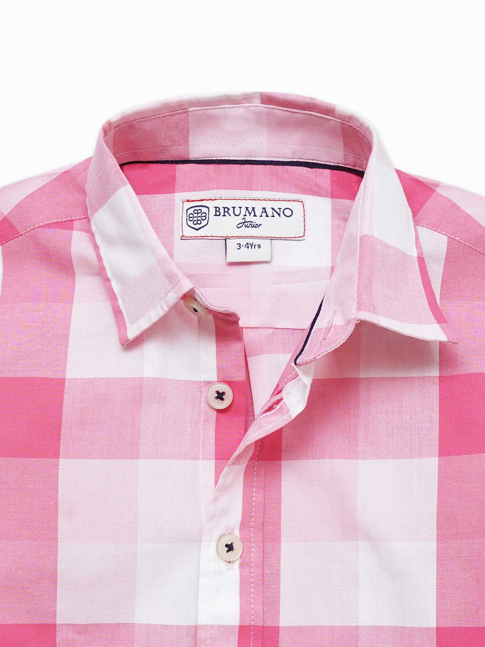 Pink & White Large Checkered Long Sleeve Shirt - Junior
