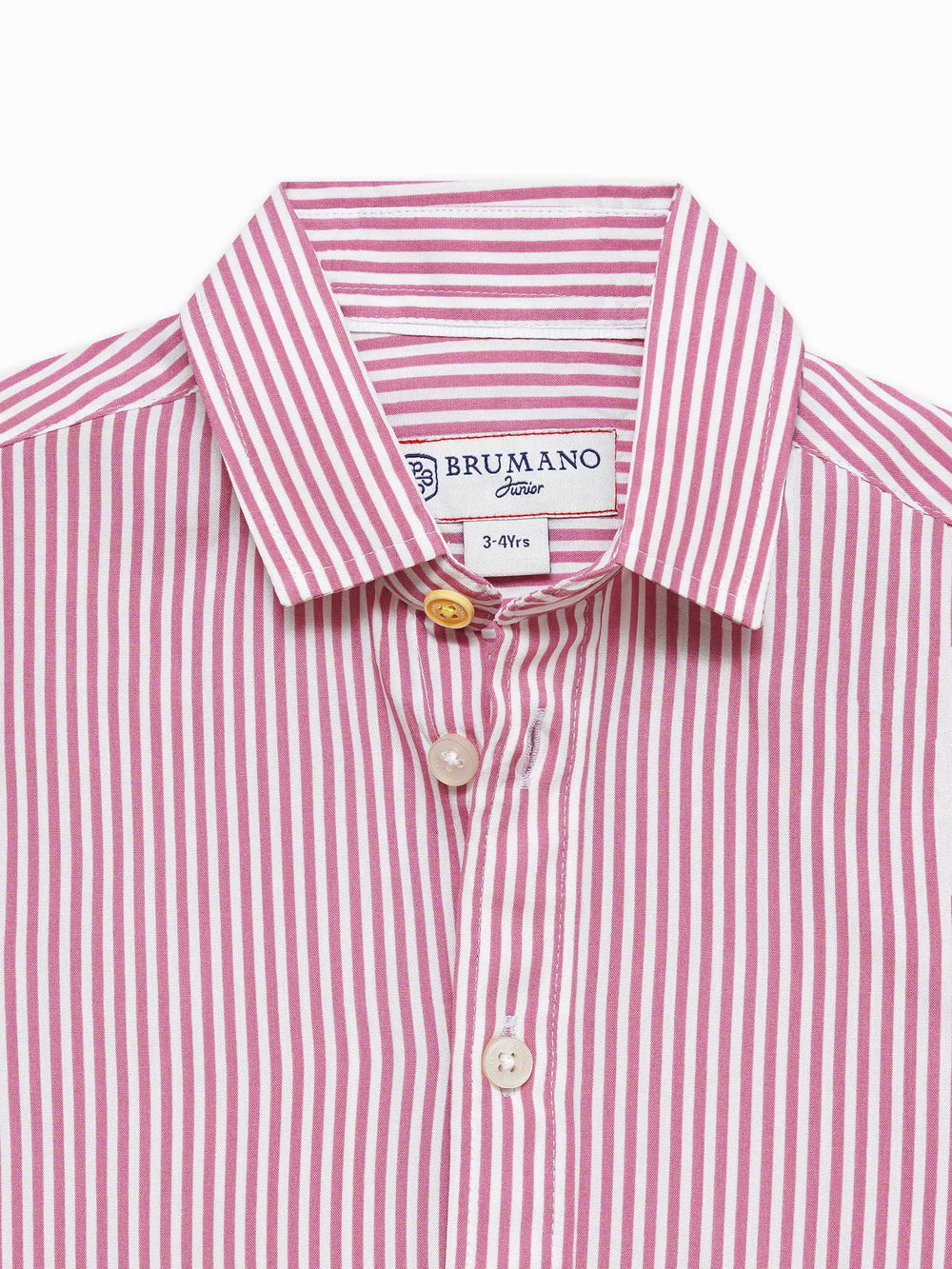 Pink & White Striped Half Sleeve Casual Shirt - Junior