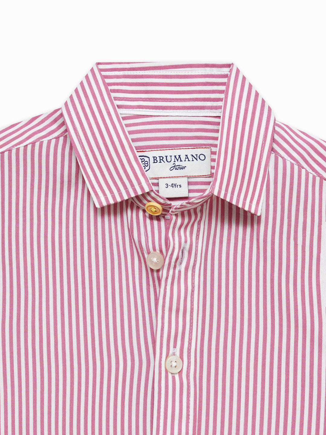 Pink & White Striped Half Sleeve Casual Shirt - Junior