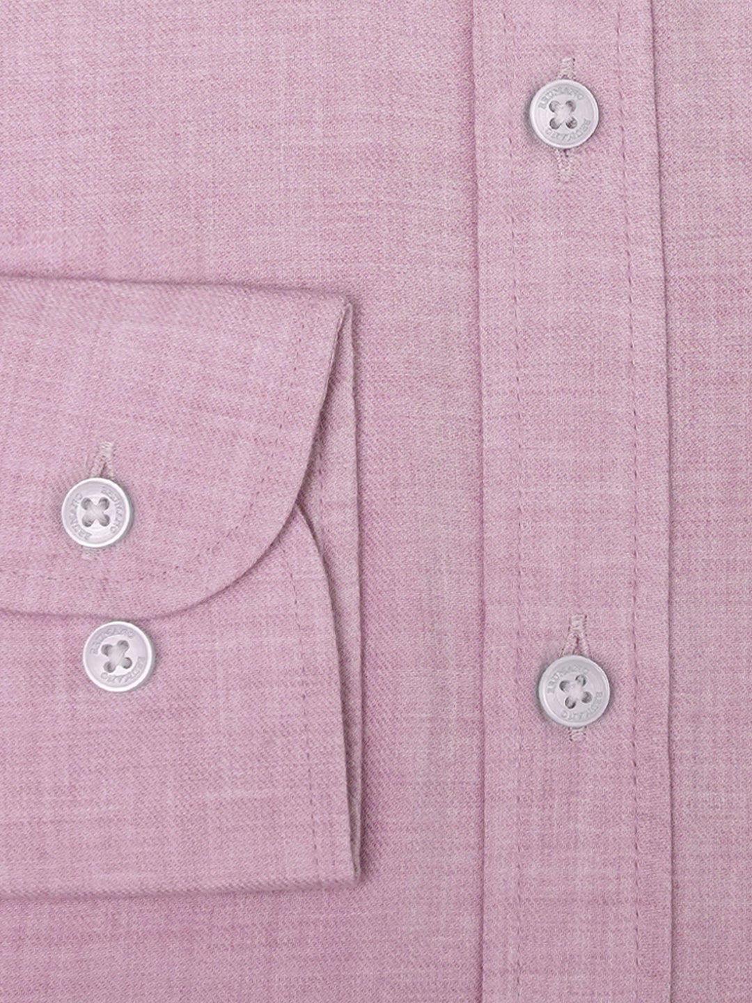 Pink Wool Blended Button Down Shirt - Luxe