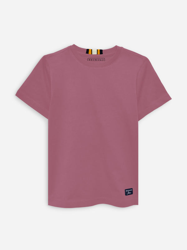 Pink 100% Cotton Casual Tee With Detailing