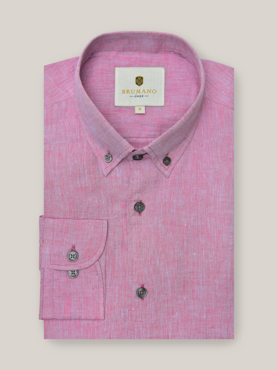 Pink 100% Linen Button Down Shirt Bumano Pakistan