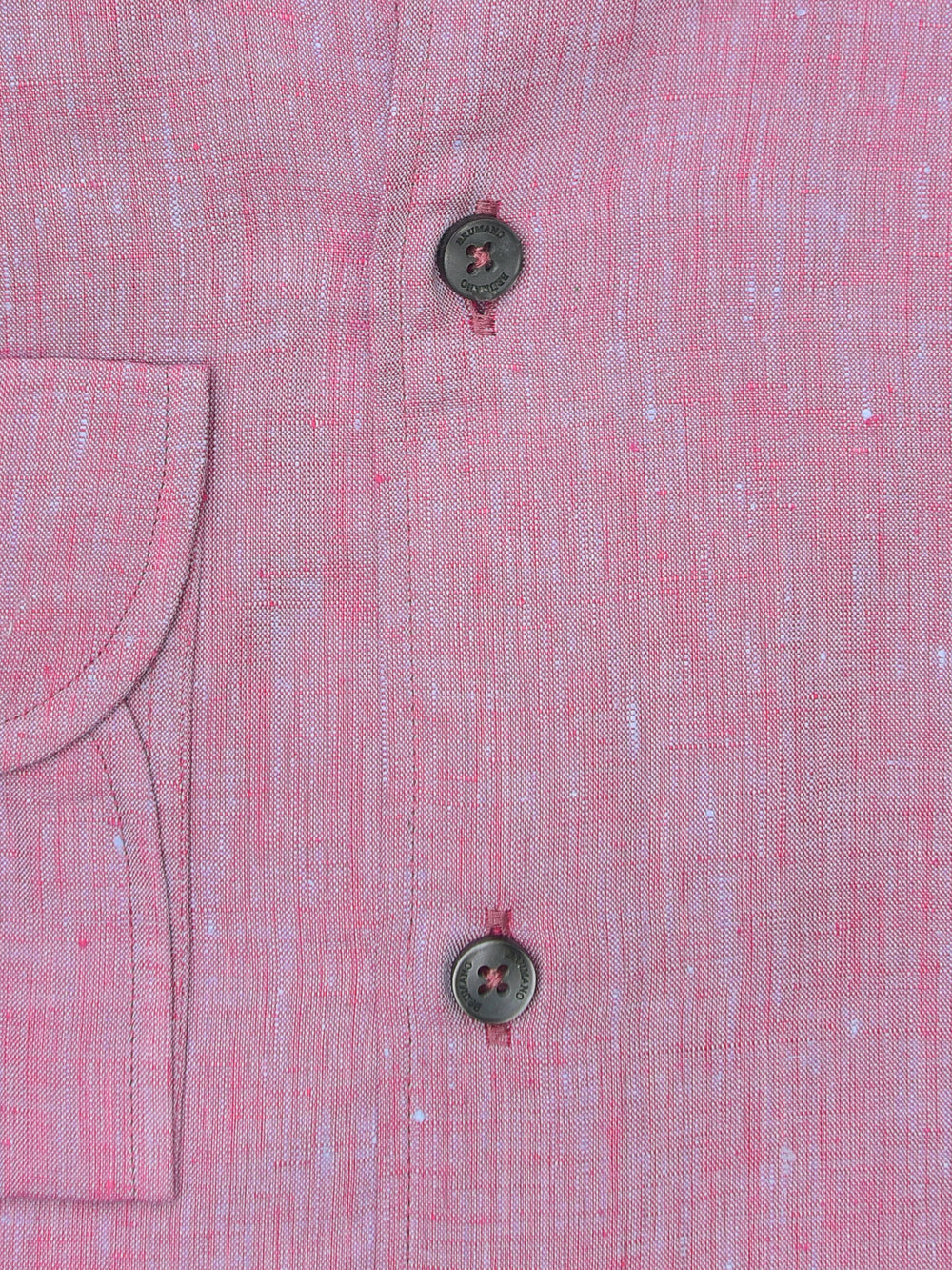 Pink 100% Linen Button Down Shirt