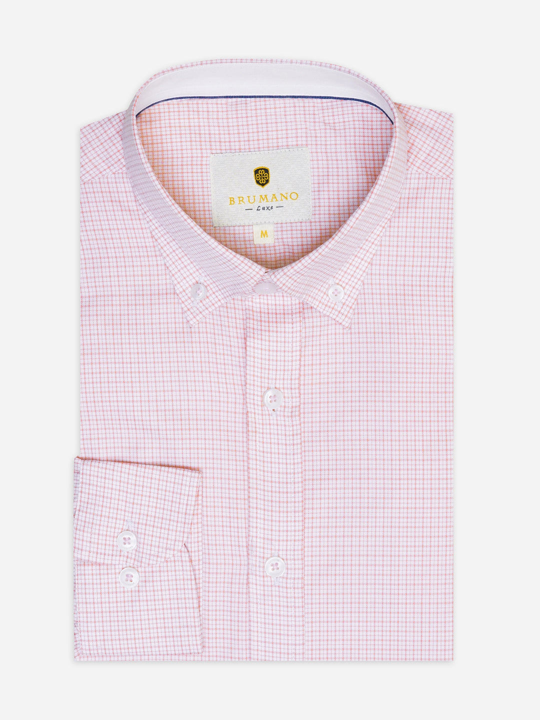 Pink Gingham Button Down Formal Shirt