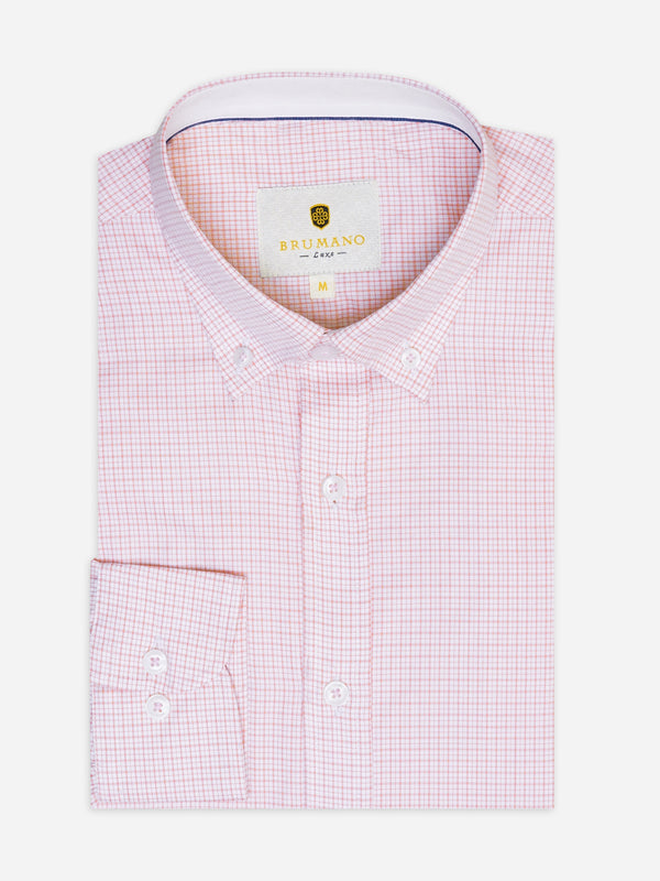 Pink Gingham Button Down Formal Shirt