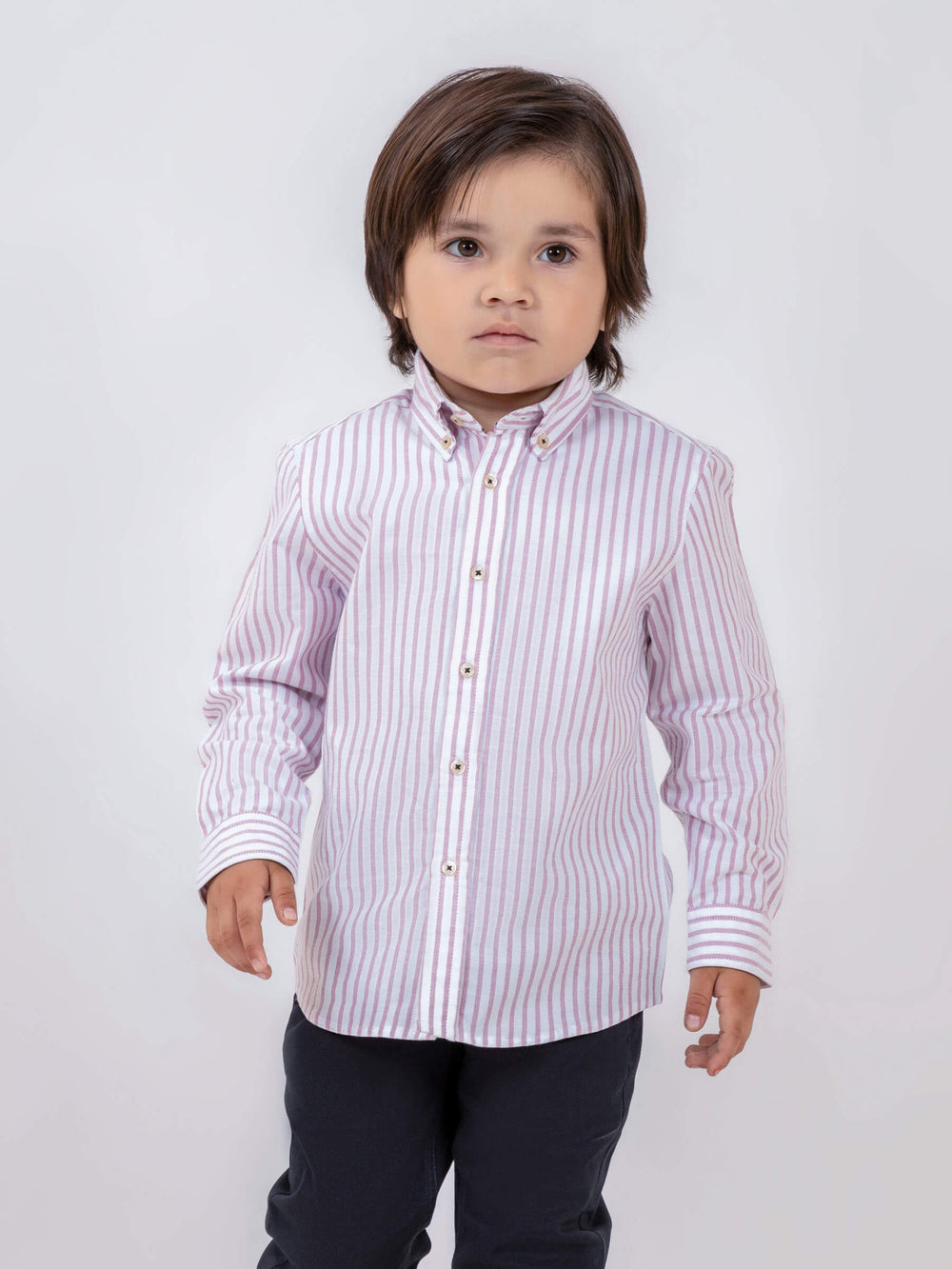 Pinkoxfordstripedlongsleevecasualshirtbrumanopakistan