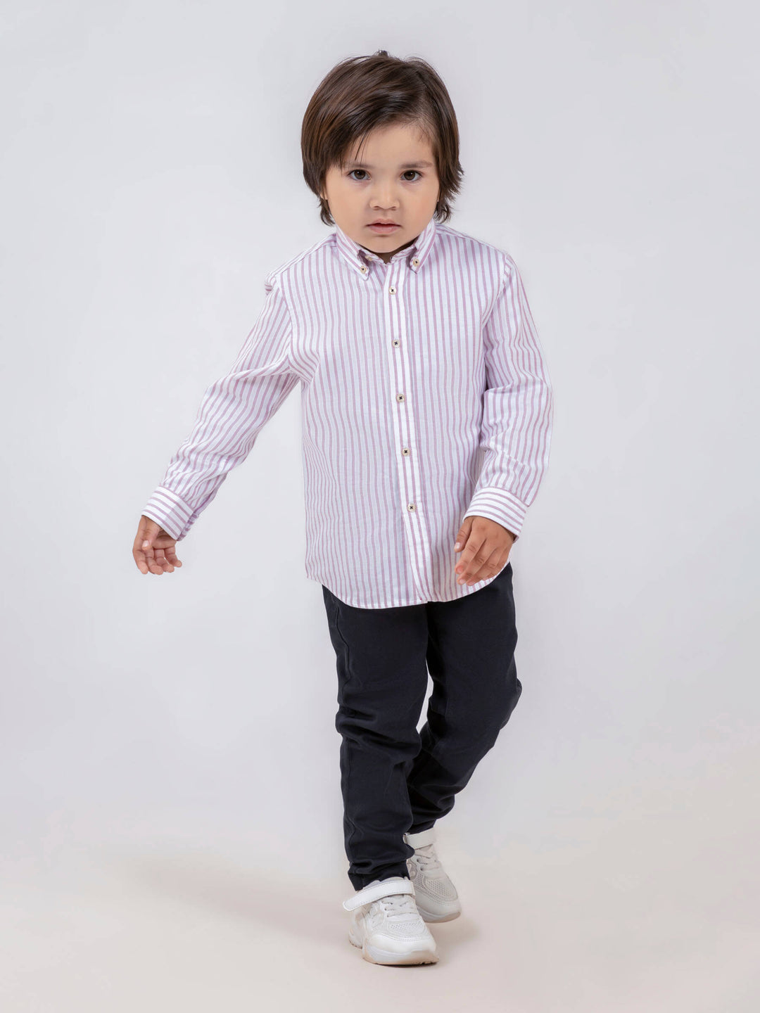 Pinkoxfordstripedlongsleevecasualshirtbrumanopakistan1