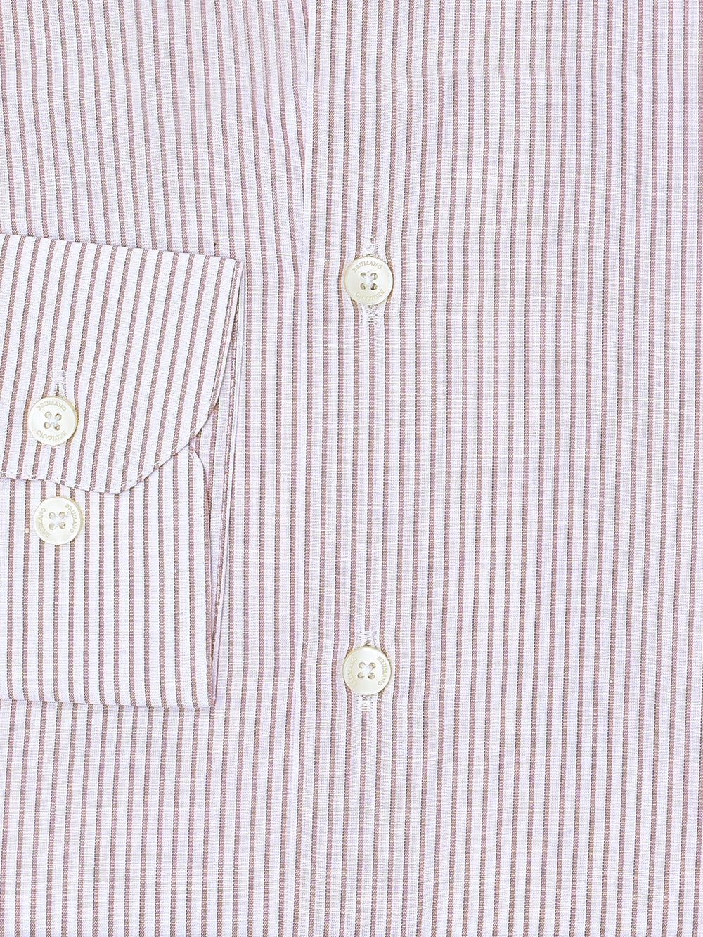 Pink Pinstriped Linen Blended Formal Shirt