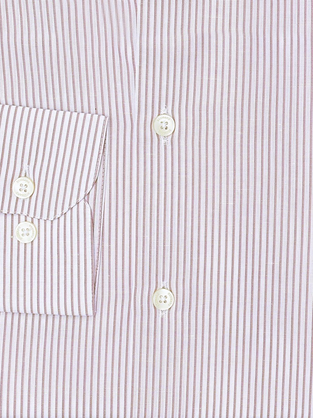Pink Pinstriped Linen Blended Formal Shirt
