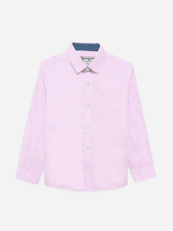 Pink Satin Formal Shirt - Junior