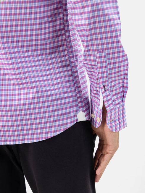 Pink & Blue Gingham Button Down Shirt Brumano Pakistan