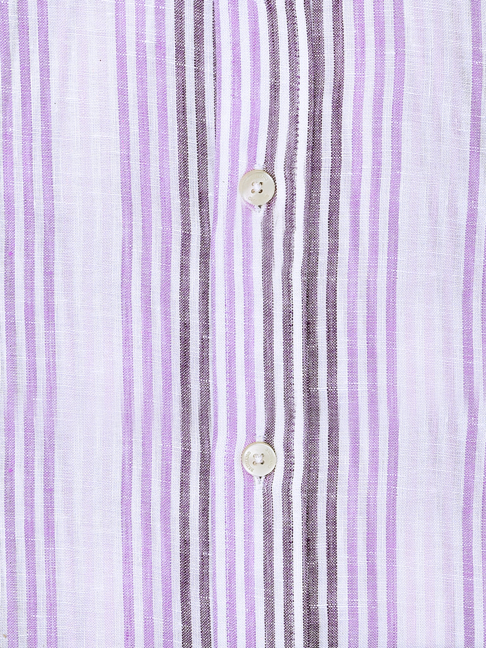 Pink & Purple 100% Linen Striped Shirt