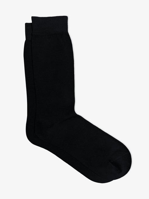 Plain Black Cotton Socks