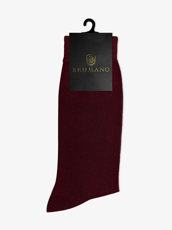 Plain Maroon Cotton Socks