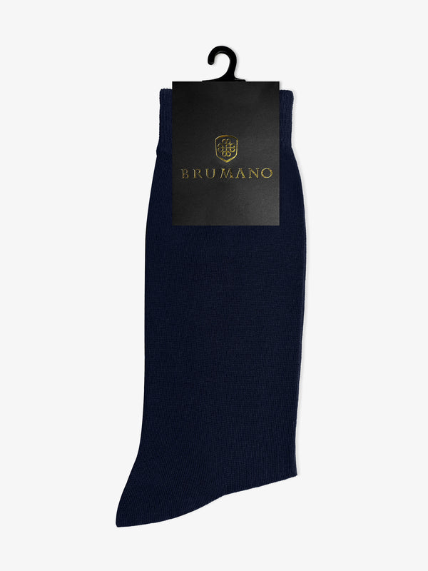 Plain Navy Blue Cotton Socks