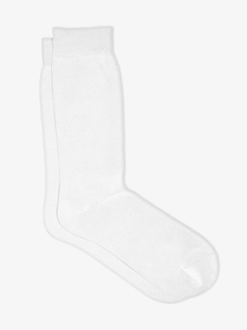 Plain White Cotton Socks