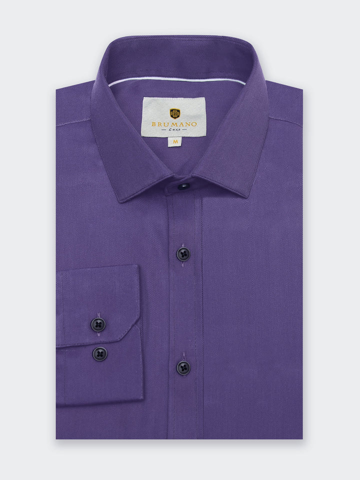 Purple Fine Twill Formal Shirt - Luxe