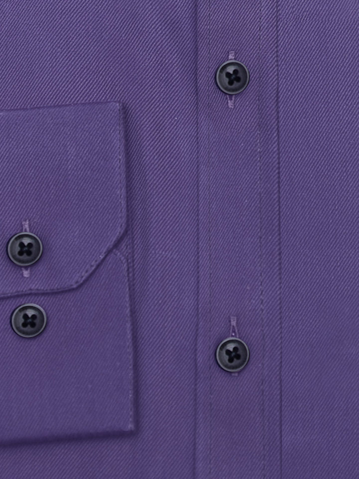 Purple Fine Twill Formal Shirt - Luxe