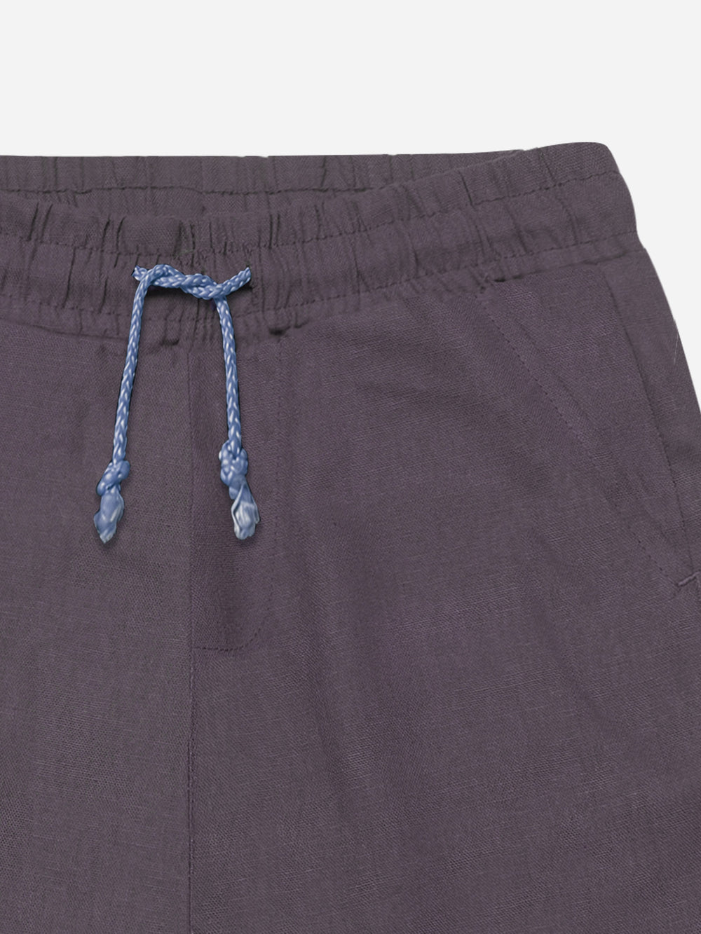 Purple Linen Casual Shorts - Junior