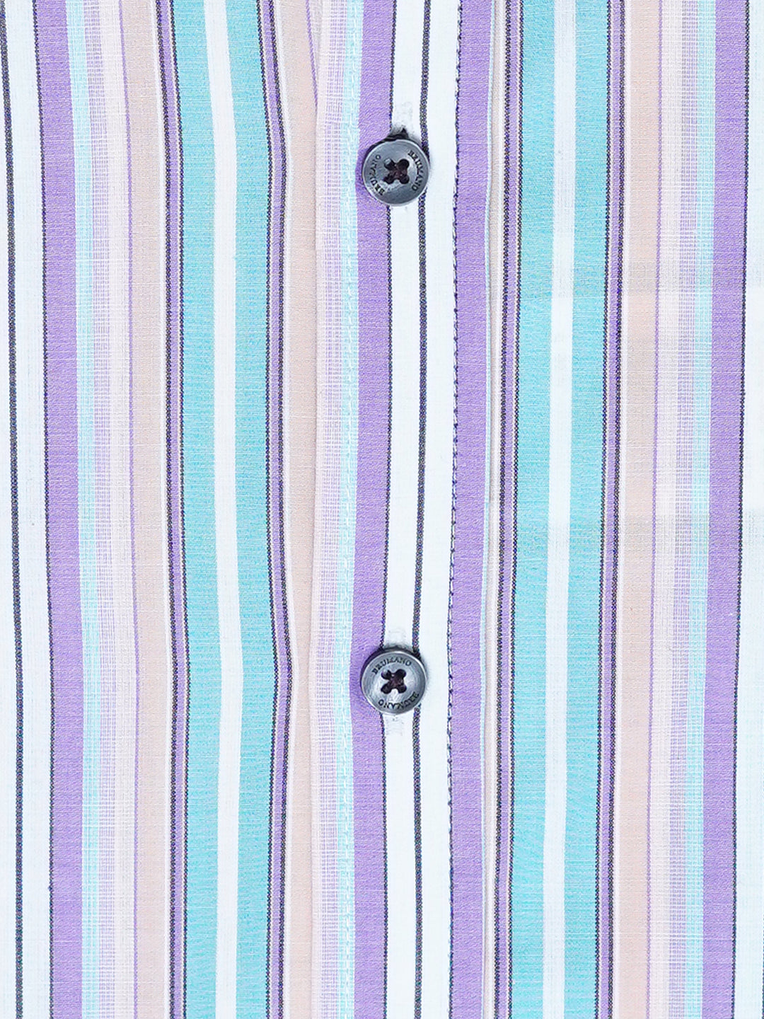 Purple & Peach Striped Formal Shirt