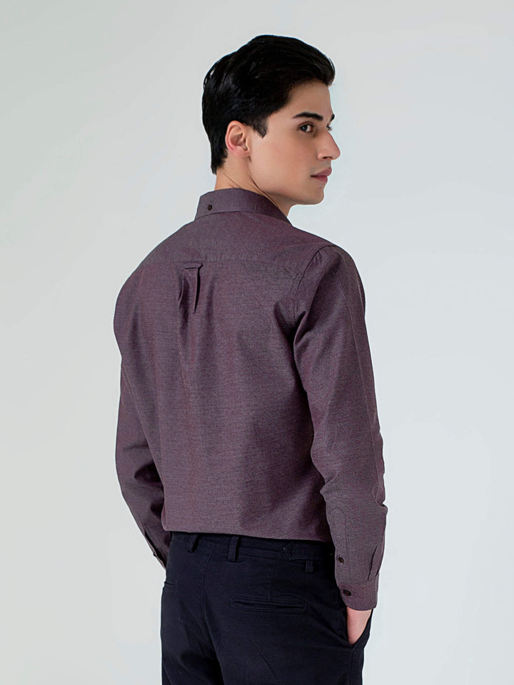 Purple Melange Button Down Shirt Brumano Pakistan