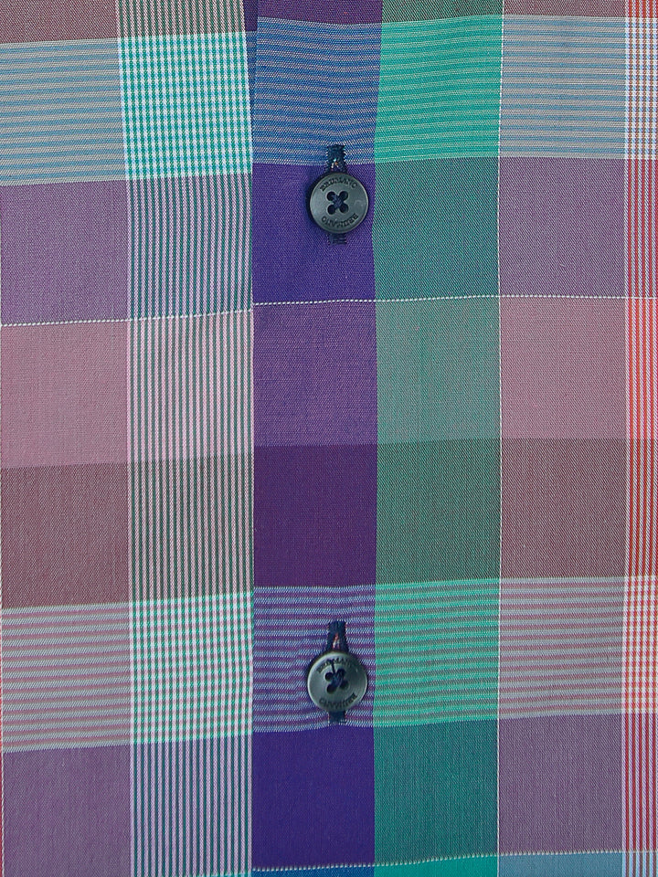 Purple Multi Color Checkered Shirt Brumano Pakistan