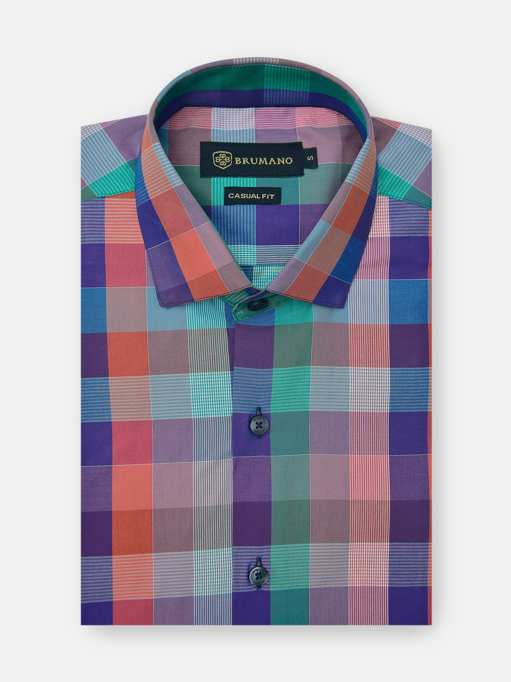 Purple Multi Color Checkered Shirt