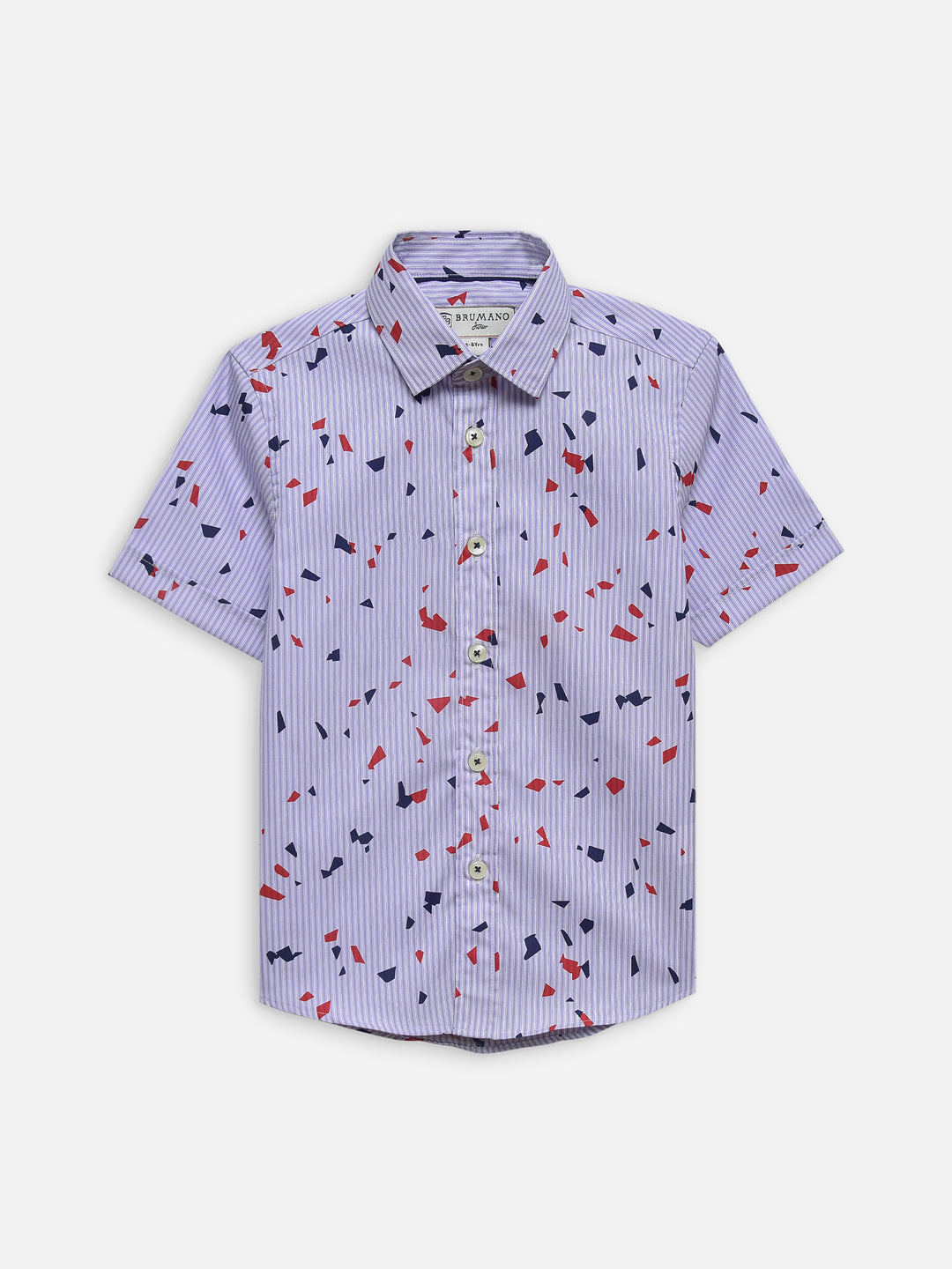 Purple striped printed half sleeve casual shirt brumano pakistan