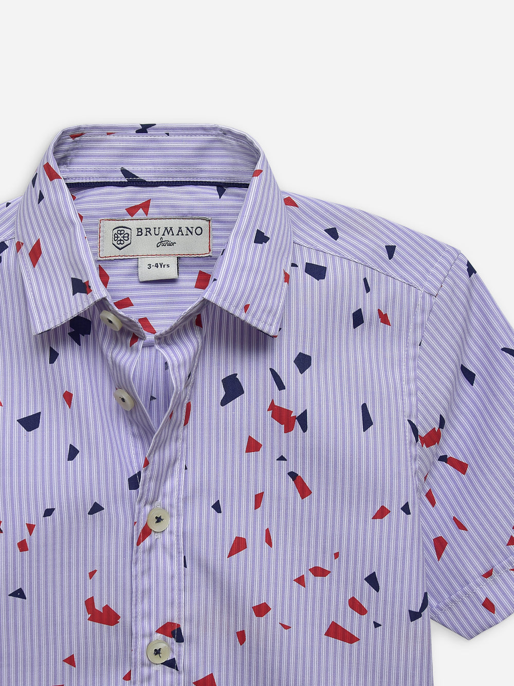 Purple striped printed half sleeve casual shirt brumano pakistan