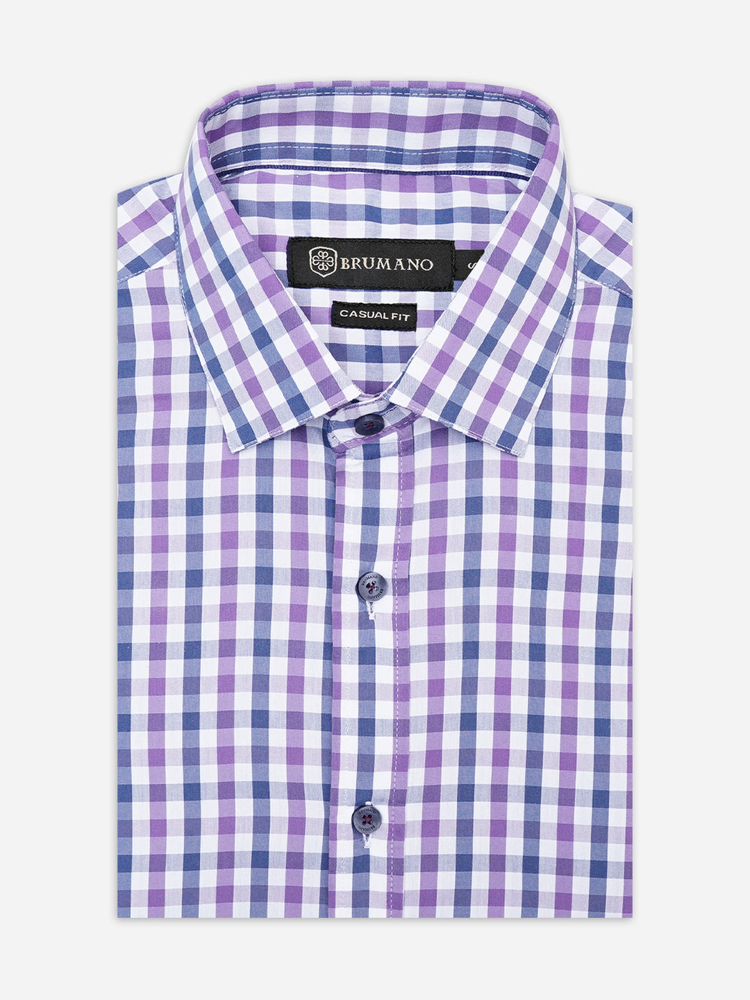 Purple blueginghamformalshirtbrumanopakistan