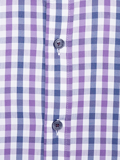 Purple & Blue Gingham Formal Shirt