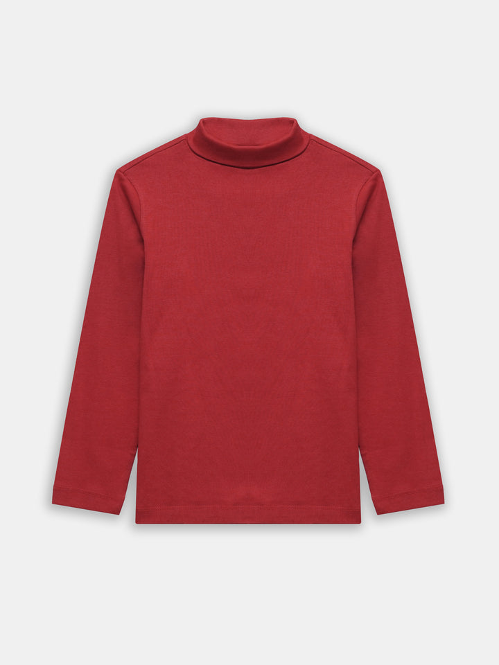 Red High Neck With Long Sleeves - Unisex